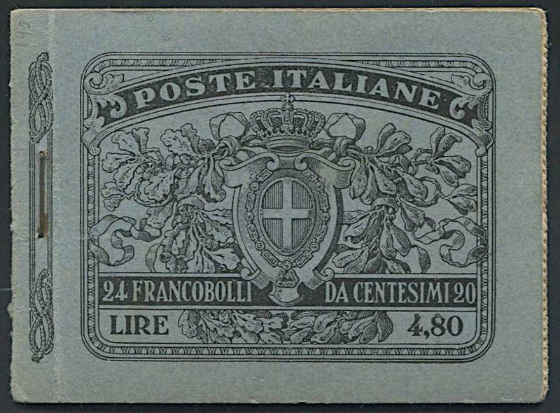 1916, Regno d’Italia, libretto di ventiquattro francobolli da 15 cent.  - Auction Postal History and Philately - Cambi Casa d'Aste