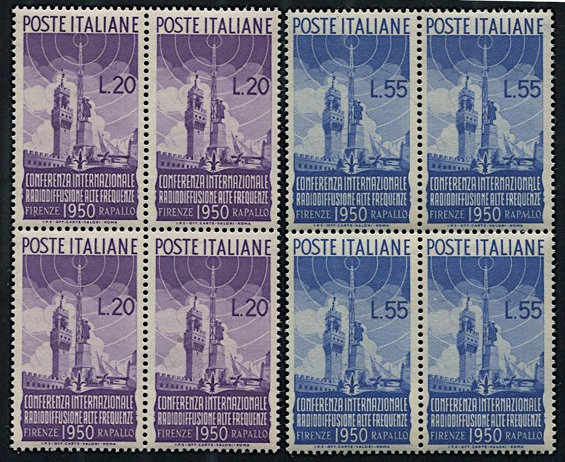 1950, Repubblica Italiana, “Radiodiffusione”  - Asta Storia Postale e Filatelia - Cambi Casa d'Aste