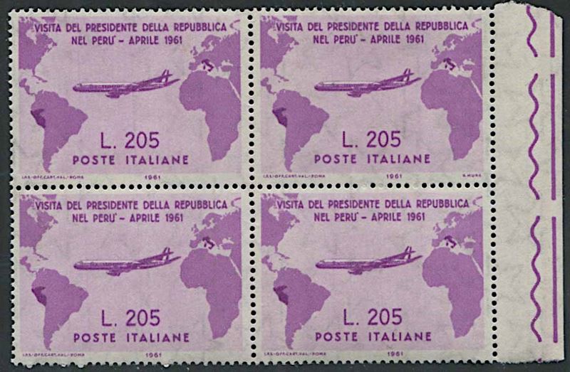 1961, Repubblica Italiana, “Gronchi rosa”  - Asta Storia Postale e Filatelia - Cambi Casa d'Aste