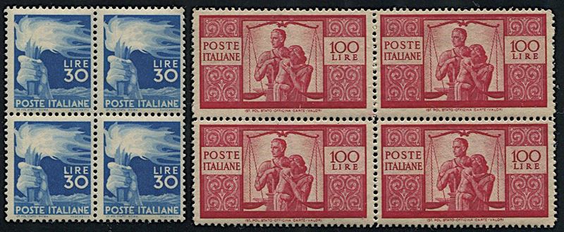 1945/48, Repubblica Italiana, “Democratica”  - Auction Postal History and Philately - Cambi Casa d'Aste