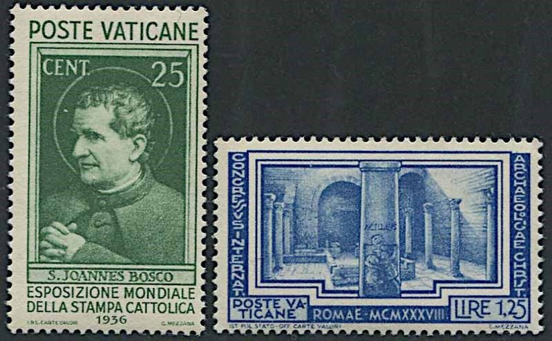 1936/38, Città del Vaticano, “Stampa Cattolica” e “Archeologia”  - Auction Postal History and Philately - Cambi Casa d'Aste