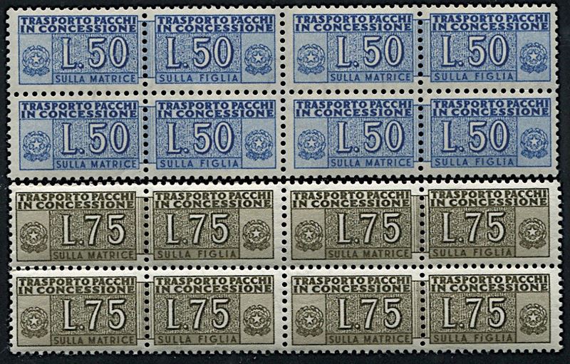 1953/55, Repubblica Italiana, pacchi in concessione  - Auction Postal History and Philately - Cambi Casa d'Aste