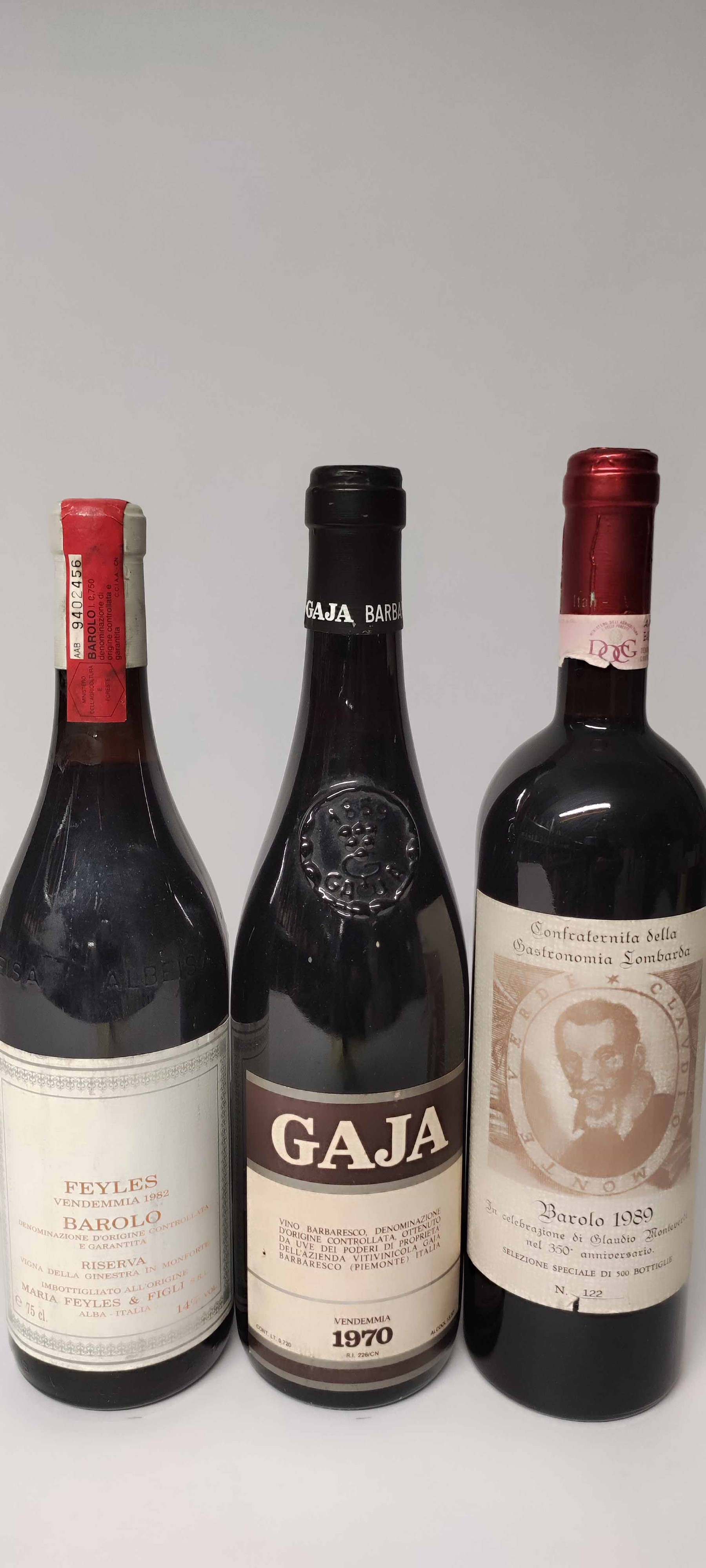 Gaja, Barbaresco, Maria Feyles Riserva Barolo, Confraternita Lombarda