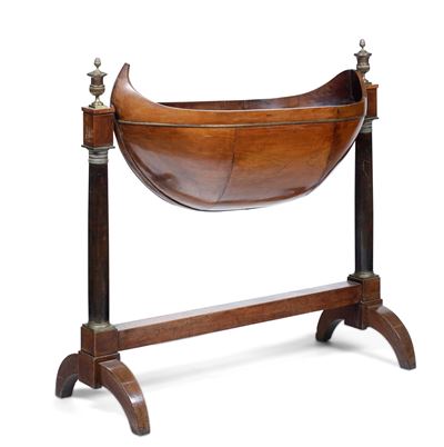 Culla in Legno di Gusto Impero. XIX Secolo