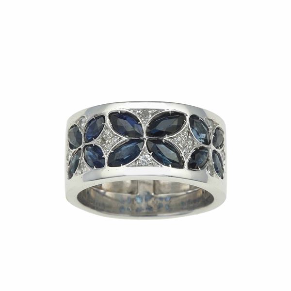 Navette-cut Sapphire ring