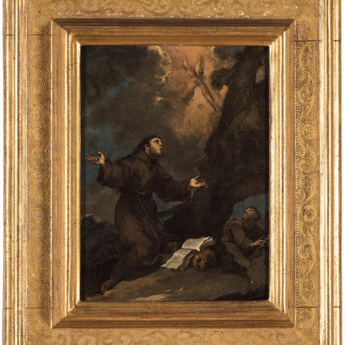 Valerio Castello - San Francesco Riceve le Stigmatesanta Chiara in Adorazione del Santissimo Sacr...
