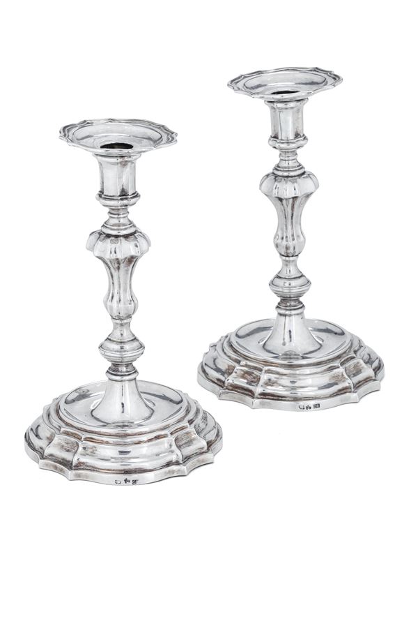 Two candle holders, Ravenna, late 1700s