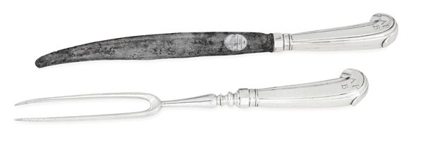 A carving fork and knife, Genoa, 1700s