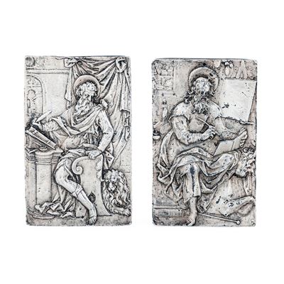 Oreficeria del XIX secolo, Quattro rilievi in stagno raffiguranti i quattro Evangelisti