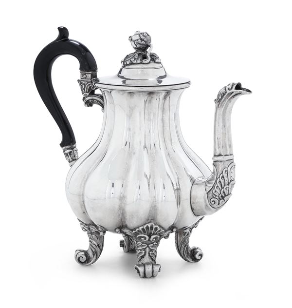 A coffee pot, Naples, early 1800s