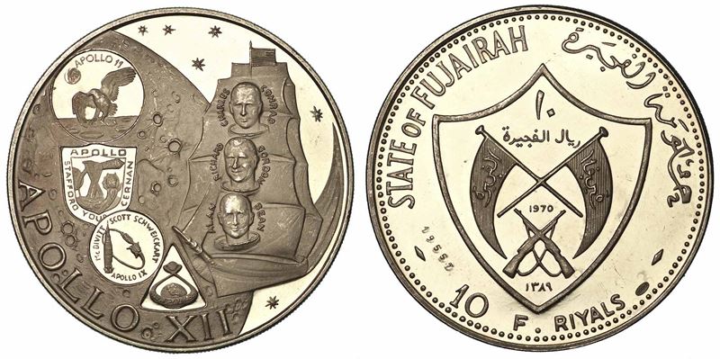 EMIRATI ARABI UNITI - FUJAIRAH. MUHAMMAD BIN HAMAD AL-SHARQI, 1952-1974. 10 Riyals 1389/1970.  - Asta Numismatica - I - Cambi Casa d'Aste