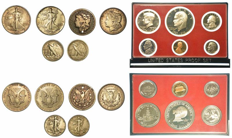 USA. Lotto di dodici monete.  - Asta Numismatica - I - Cambi Casa d'Aste