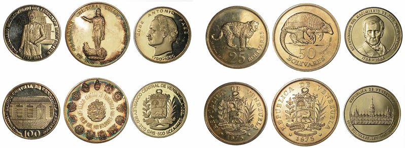 VENEZUELA. Lotto di sei monete.  - Auction Numismatics - I - Cambi Casa d'Aste