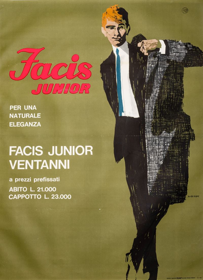 Pinter Ferenc : Facis Junior.  - Auction POP Culture and Vintage Posters - Cambi Casa d'Aste