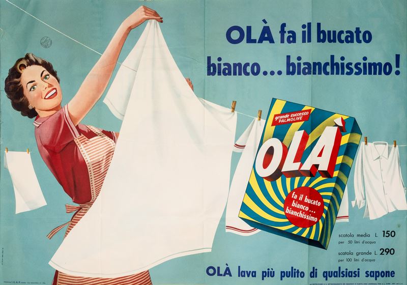 Freeman : Olà fa il bucato bianco...bianchissimo!  - Auction POP Culture and Vintage Posters - Cambi Casa d'Aste