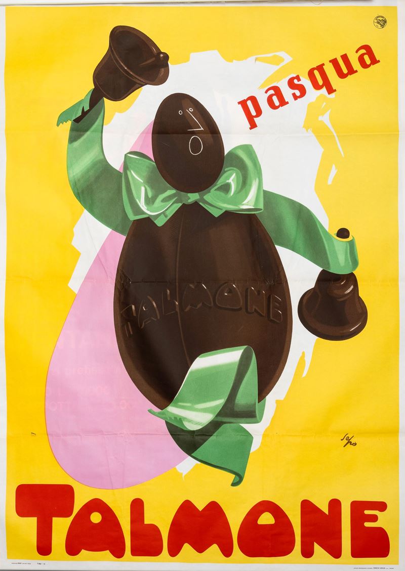 Severo Pozzati &#8220;Sepo&#8221; : Pasqua Talmone.  - Auction POP Culture and Vintage Posters - Cambi Casa d'Aste