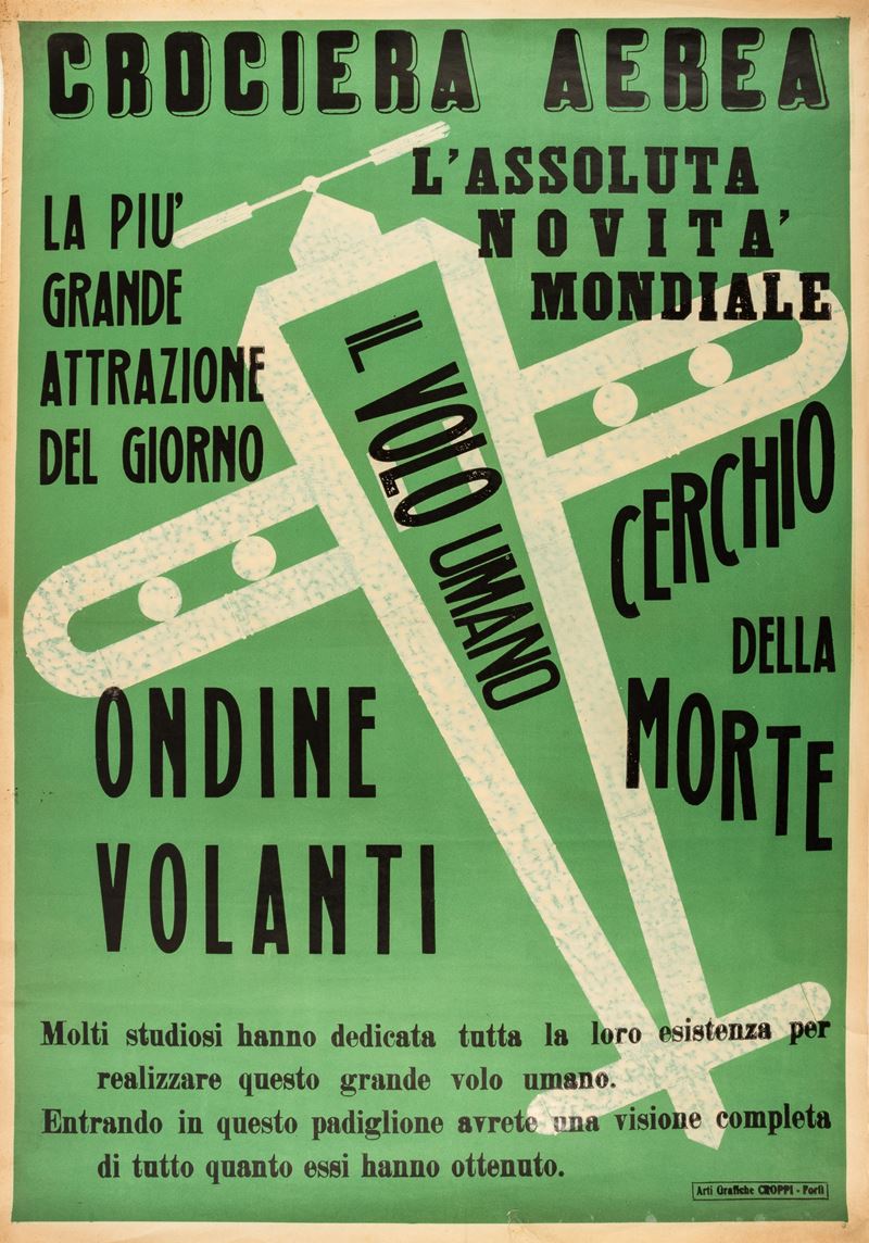 Freeman : Crociera Aerea - Il Volo Umano.  - Auction POP Culture and Vintage Posters - Cambi Casa d'Aste