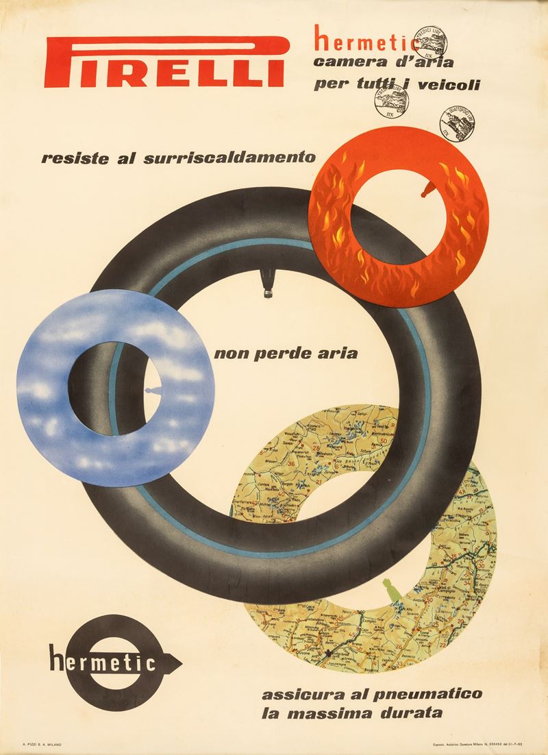 Freeman : Pirelli hermetic.  - Auction POP Culture and Vintage Posters - Cambi Casa d'Aste