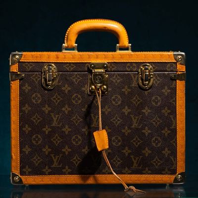 Louis Vuitton Beauty Case Vintage in Canvas Monogram e Pelle, in Buone Condizioni, Macchie All'in...