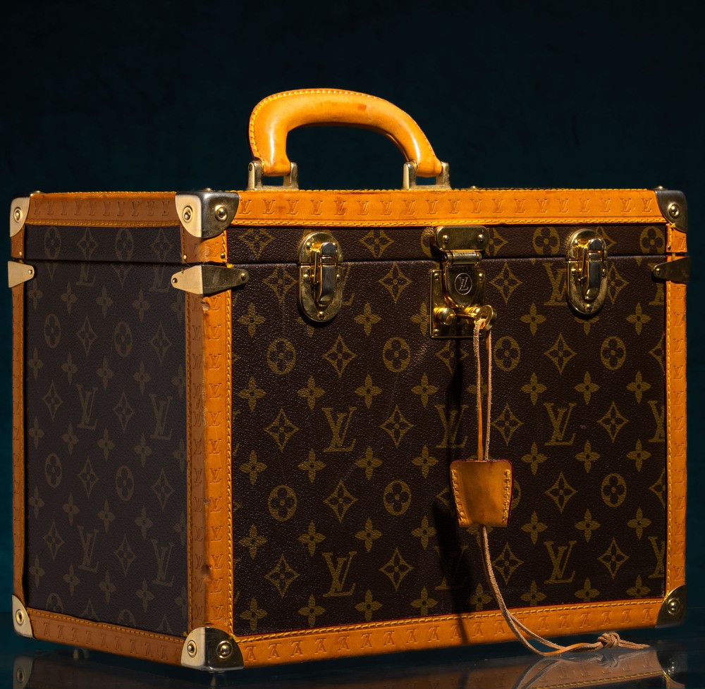 Louis Vuitton Beauty Case Vintage in Canvas Monogram e Pelle, in Buone Condizioni, Macchie All'in...