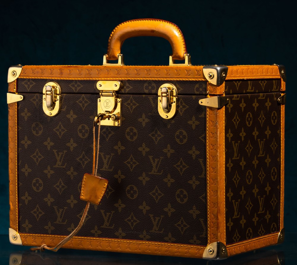 Louis Vuitton Beauty Case Vintage in Canvas Monogram e Pelle, in Buone Condizioni, Macchie All'in...