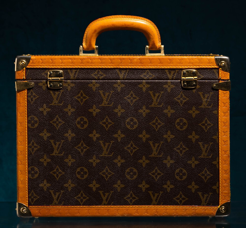Louis Vuitton Beauty Case Vintage in Canvas Monogram e Pelle, in Buone Condizioni, Macchie All'in...