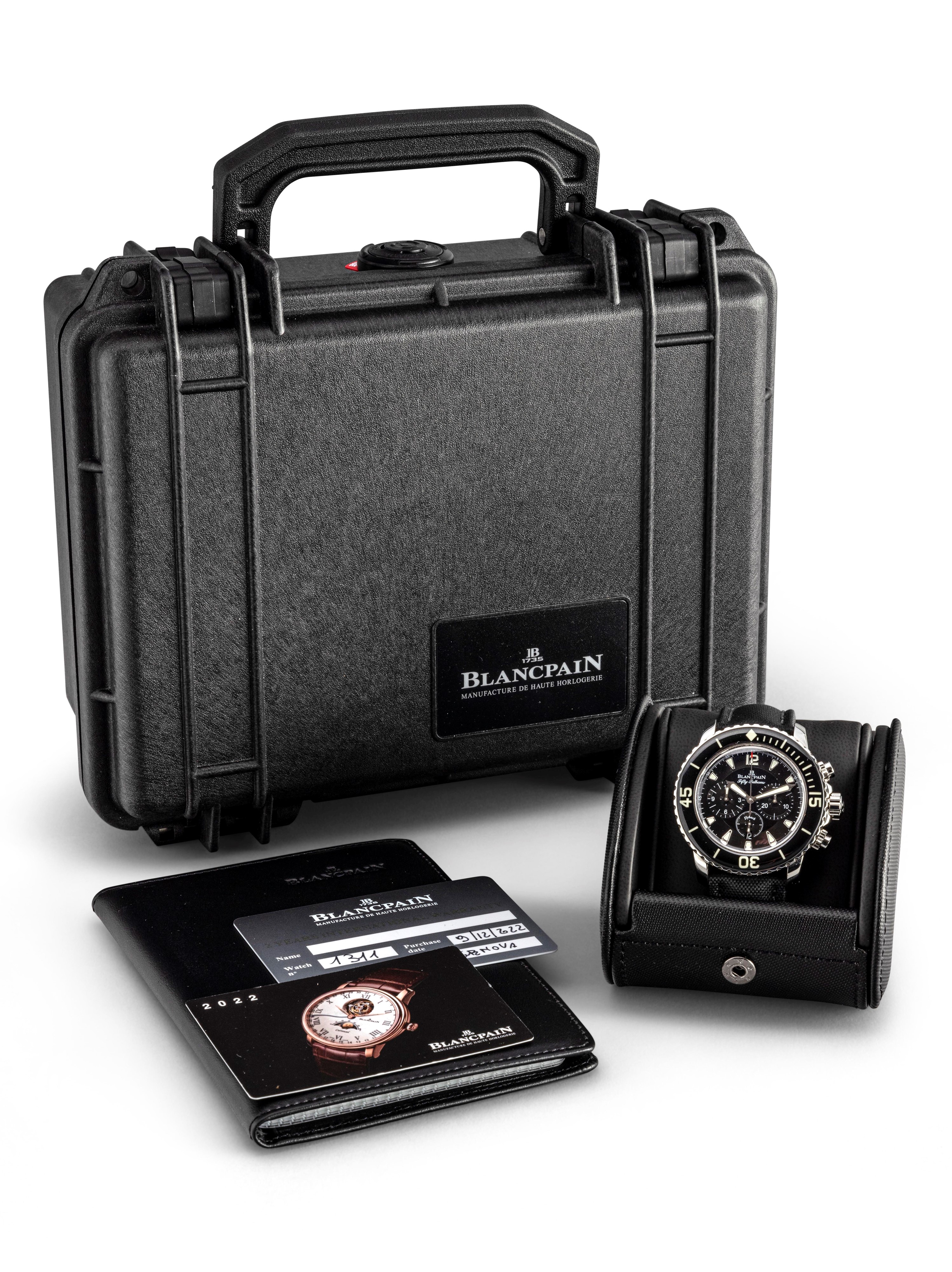 Blancpain - Attraente Orologio Subacqueo Fifty Fathoms, in Acciaio Inossidabile, a Carica Automat...