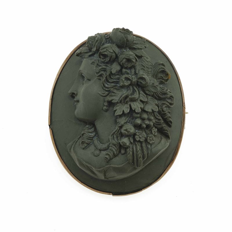 Lava cameo brooch  - Auction Jewels - Cambi Casa d'Aste