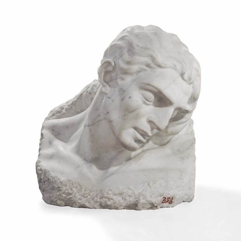 Antonio Maria Morera : Testa maschile  - Auction 19th and 20th Century Sculpture - Cambi Casa d'Aste
