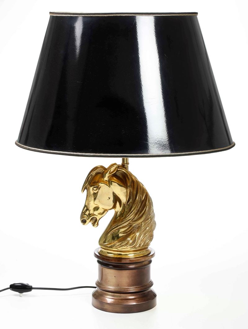 Lampada con testa equina  - Asta Antiquariato  - Cambi Casa d'Aste