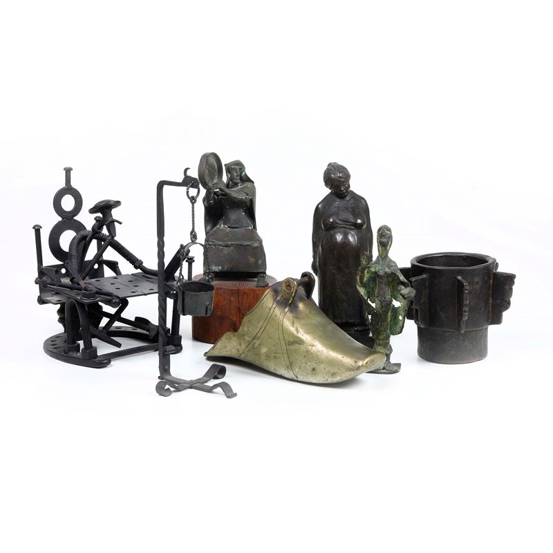 Lotto di oggetti vari in bronzo e metallo  - Asta Antiquariato - Cambi Casa d'Aste