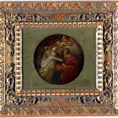 Scuola del XVII Secolo Scena Galante