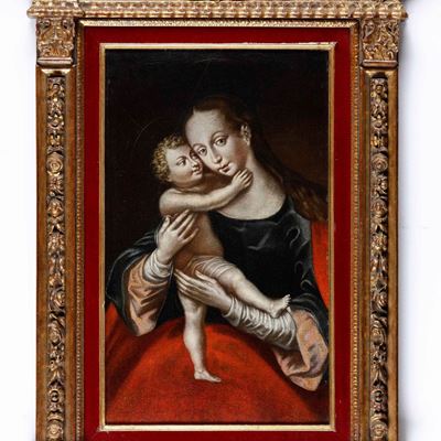 Scuola del XVII Secolo Madonna Col Bambino