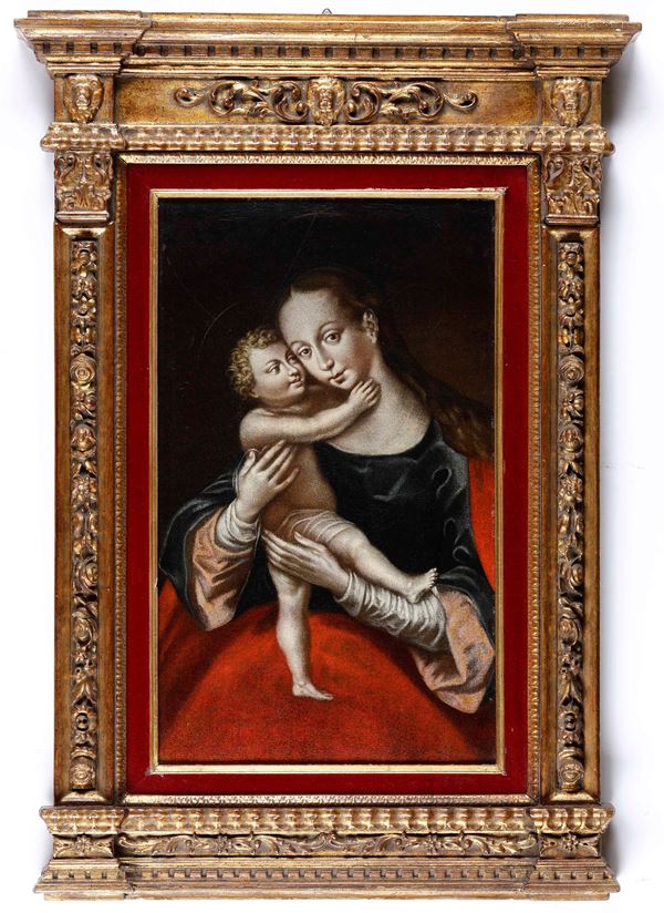 Scuola del XVII secolo Madonna col Bambino