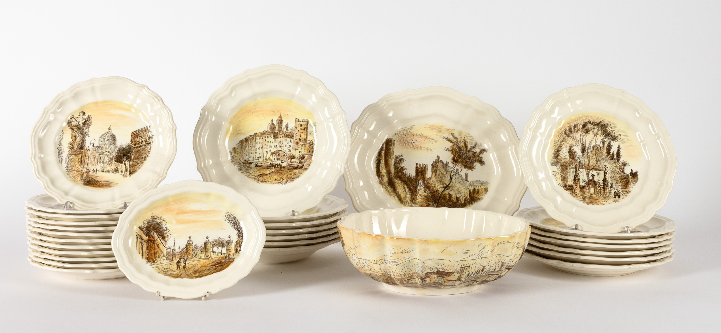 Parte di Servizio da Tavola. Laveno, Società Ceramica Italiana, 1950 Circa. Design di Michele Cas...
