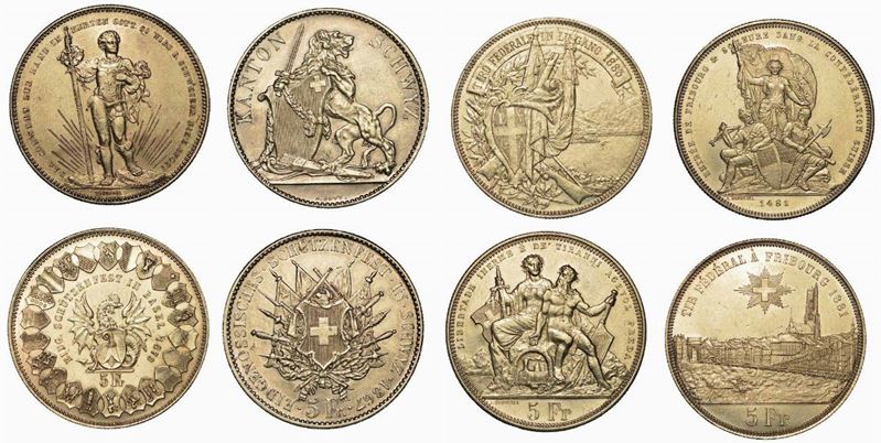 SVIZZERA. Lotto di quattro monete.  - Asta Numismatica - I - Cambi Casa d'Aste