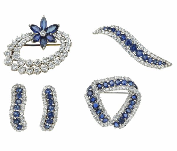 Diamond and sapphire jewels