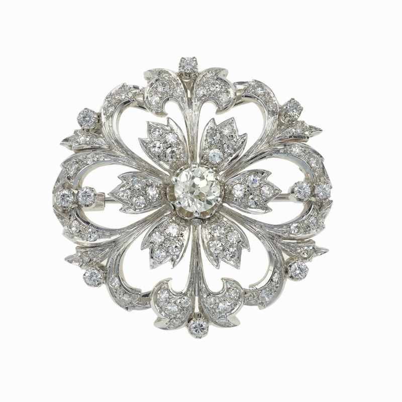 Old-cut diamonds brooch  - Auction Jewels - Cambi Casa d'Aste