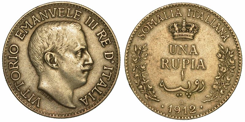 SOMALIA ITALIANA. VITTORIO EMANUELE III DI SAVOIA, 1909-1925.  - Auction Numismatics - I - Cambi Casa d'Aste
