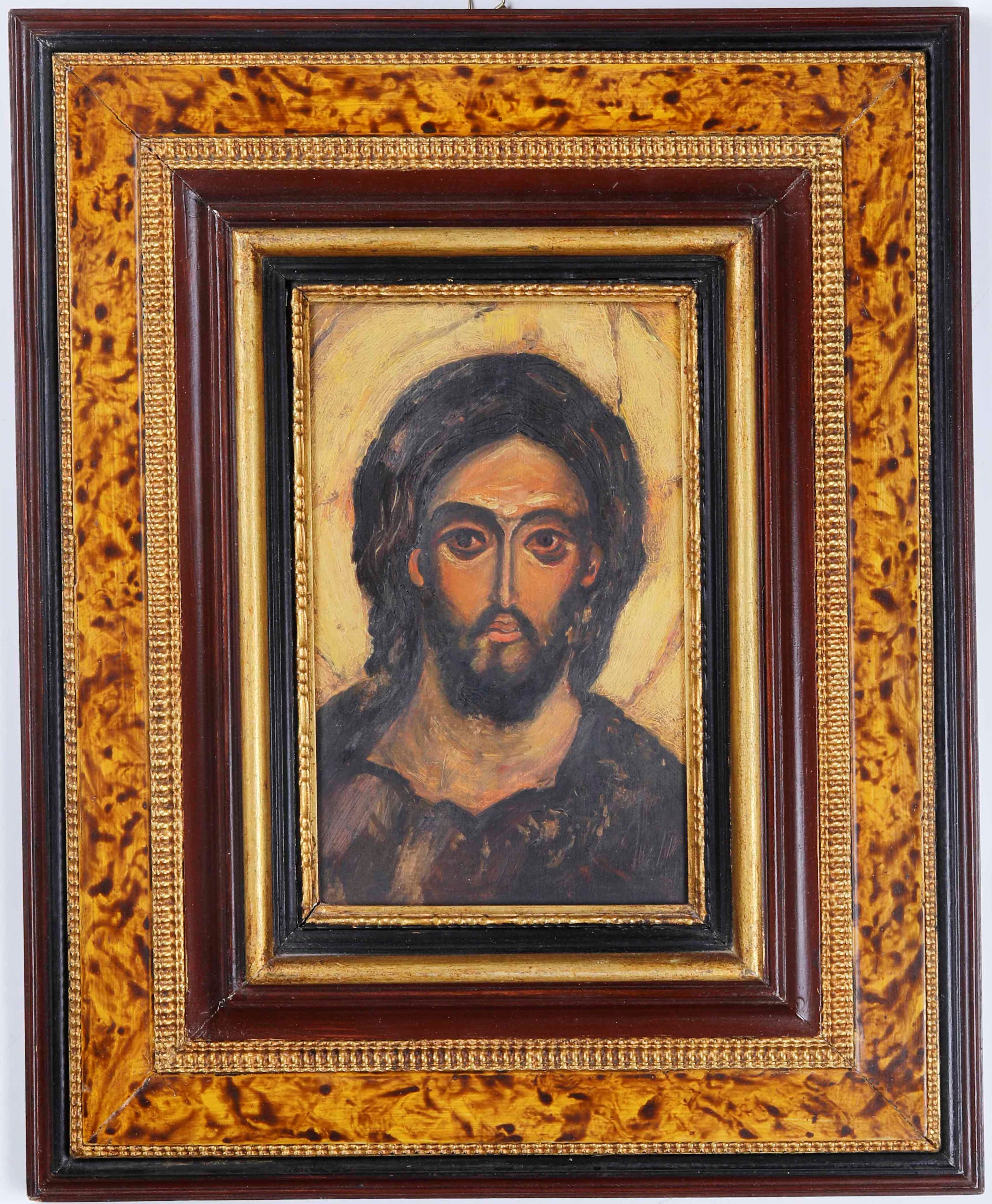 Due dipinti religiosi, olio su tela, 24x33 cm