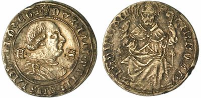 Milano. Francesco i Sforza, 1450-1466. Grosso o Grossone da 5 Soldi (con le Iniziali F - S).