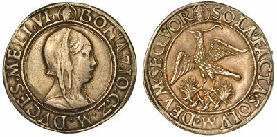 Milano. Gian Galeazzo Maria Sforza - Reggenza di Bona di Savoia, 1476-1480. Testone (o Grosso da ...