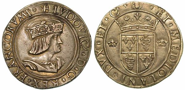 MILANO. LUDOVICO XII D'ORLEANS, 1500-1512. Grosso da 18 Soldi.