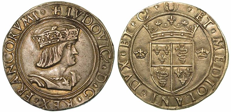 MILANO. LUDOVICO XII D'ORLEANS, 1500-1512. Grosso da 18 Soldi.  - Asta Numismatica | Rinascimento - II - Cambi Casa d'Aste
