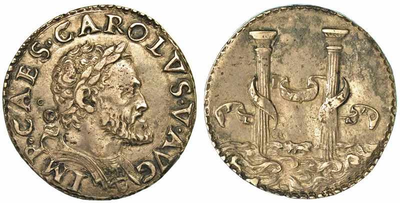 MILANO. CARLO V D'ASBURGO, 1535-1556. Quarto di Scudo d'argento s.d.  - Auction Numismatics | Renaissance - II - Cambi Casa d'Aste