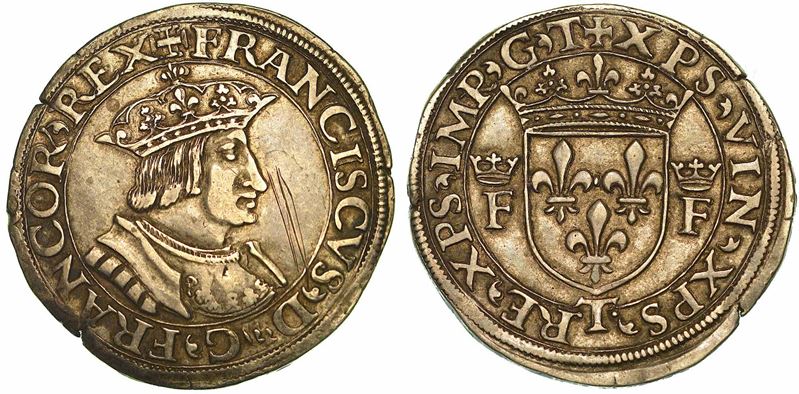 TORINO. FRANCESCO I D'ANGOULEME, 1515-1547. Testone.  - Asta Numismatica | Rinascimento - II - Cambi Casa d'Aste