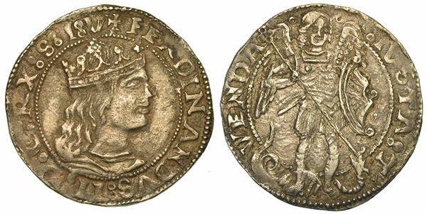 NAPOLI. FERDINANDO II D'ARAGONA, 1495-1496. Coronato o Carlino.