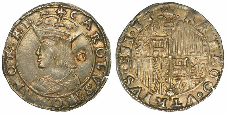 NAPOLI. CARLO V D'ASBURGO, 1516-1556. Carlino.  - Auction Numismatics | Renaissance - II - Cambi Casa d'Aste