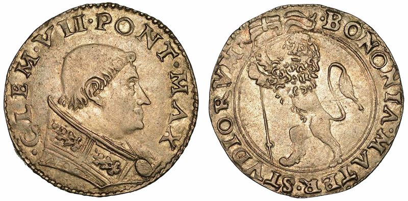 STATO PONTIFICIO. CLEMENTE VII (GIULIO DE' MEDICI), 1523-1534. Giulio. Bologna.  - Auction Numismatics | Renaissance - II - Cambi Casa d'Aste