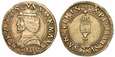 Mantova. Francesco II Gonzaga, 1484-1519. Mezzo Testone.